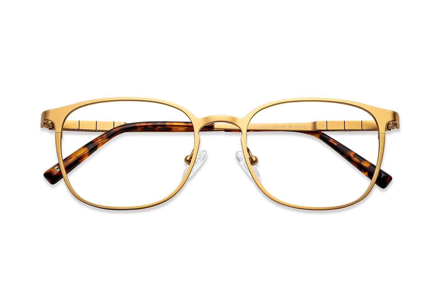 Gold Full Rim Square Eyeglasses - Image 4